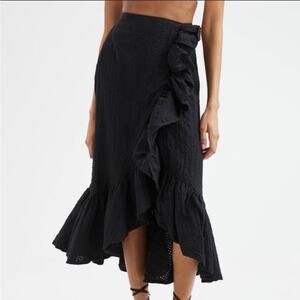 NEW Anthropologie Maeve Ruffle Midi Skirt Size 16